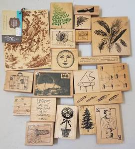 lot 131 image: ASSORTED RUBBER STAMPS (LOT OF 20)