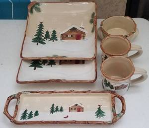 lot 133 image: LOT OF ST. NICHOLAS SQUARE HEARTLAND DISHES