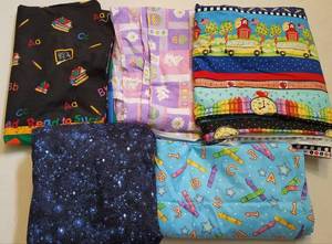 lot 144 image: LOT OF 5 BUNDLES OF FABRIC  MATERIAL