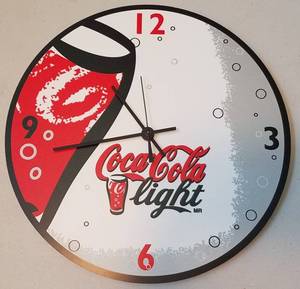 lot 148 image: VINTAGE PROMOTIONAL COCA-COLA LIGHT (DIET COKE) WALL CLOCK FROM MEXICO (NEW)
