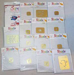 lot 155 image: SIZZIX CUTTING DIE IN PACKAGES (LOT OF 15)