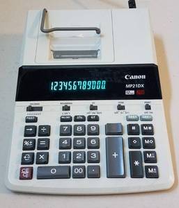 lot 156 image: CANON 12 DIGIT ELECTRONIC ADDING MACHINE MODEL MP21DX