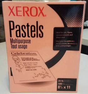 lot 173 image: XEROX PASTELS MULTIPURPOSE (20 LBS) COLOR PAPER (NEW)