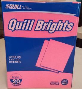 lot 174 image: QUILL BRIGHTS (20 LBS) COLOR PAPER (NEW)