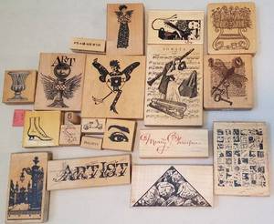 lot 181 image: ASSORTED RUBBER STAMPS (LOT OF 20)