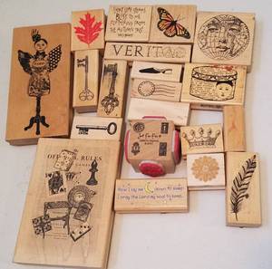lot 182 image: ASSORTED RUBBER STAMPS (LOT OF 20)