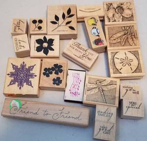 lot 200 image: ASSORTED RUBBER STAMPS (LOT OF 20)