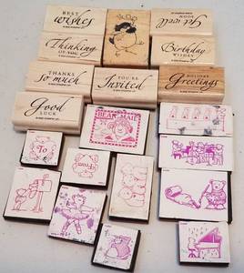 lot 201 image: ASSORTED RUBBER STAMPS (LOT OF 20)