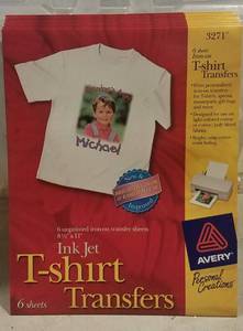 lot 233 image: LOT OF 10 AVERY INKJET T-SHIRT TRANSFERS 3271 (NEW PACKAGES)