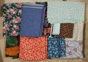 lot 237 image: LOT OF ASSORTED FABRIC  MATERIAL