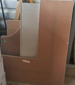 lot 261 image: RECEPTIONIST DESK STATION WITH FILING CABINET AND POWER OUTLETS