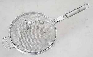 lot 296 image: LARGE SIZE GRILLING BASKET WITH HANDLE