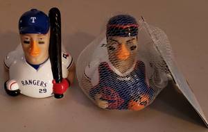 lot 340 image: LOT OF 2 COLLECTIBLE RANGERS CELEBRIDUCKS (RODRIGUEZ  GREER)