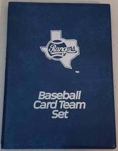 lot 341 image: TEXAS RANGERS BASEBALL CARD TEAM SET IN ALBUM