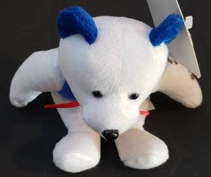 lot 345 image: AUTOGRAPHED JENNIFER MCFALLS (USA SOFTBALL) BEAR WITH CARD (LOCAL STAR FROM GRAND PRAIRIE)