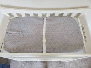 lot 11 image: Childcraft White Changing Table with Grey Pad