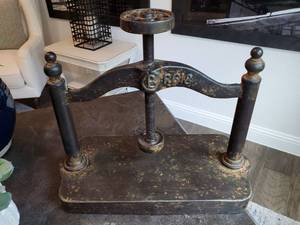 lot 51 image: Cast Iron Book Press by Sterling Industries