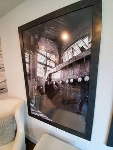 lot 54 image: Framed with Glass Industrial Factory Photo Print