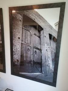 lot 55 image: Framed with Glass Industrial Doors Photo Print