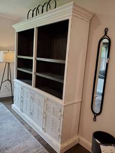 lot 65 image: Large Distressed Buffet with Hutch