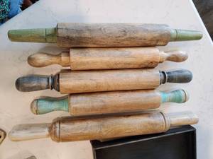 lot 78 image: Decorative Wood Rolling Pins