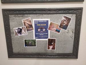 lot 101 image: Framed Galvanized Metal Magnetic Board