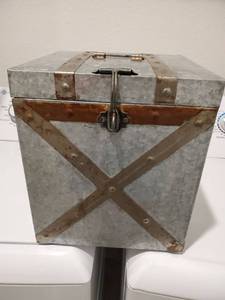 lot 104 image: Parry Galvanized Trunk by IMAX