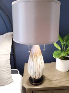lot 107 image: Two Light Table Lamp