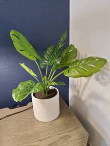 lot 109 image: Faux Plant in White Planter