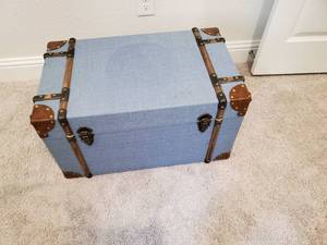 lot 118 image: Blue Fullerton Plywood Trunk by IMAX