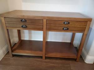 lot 135 image: Coaster Rosenberg Driftwood Sofa Table