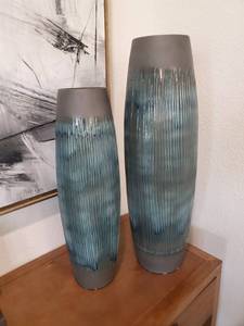 lot 146 image: Pair of Tall Ceramic Vases