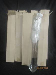 lot 46 image: TOTAL OF 8 - WALL HANGING CLEAR GLASS VASE TUBES &nbspHEIGHT 24&nbsp OPENING 4&nbsp