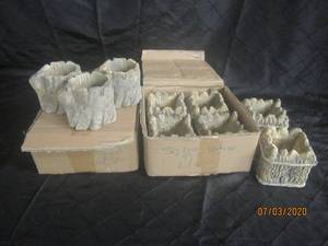 lot 48 image: TOTAL OF 9 NAPA HOME &amp GARDEN LOG VOTIVE&nbsp SQUARE AND ROUND&nbsp