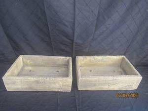 lot 126 image: DUO NAPA HOME &amp GARDEN RECTANGLE STONE PLANTER BOX&nbsp15  L X 10 W&nbsp