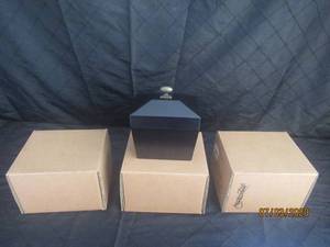 lot 127 image: TOTAL OF 3 GLOBAL VIEWS LIDDED BLACK STORAGE BOX