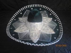 lot 169 image: GREEN VINTAGE PIGALLE MEXICAN MARIACHI HAT&nbsp