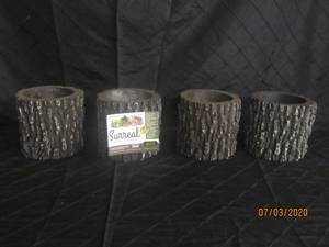 lot 191 image: TOTAL OF 4 SURREAL PERFORMANCE 5.5 HEIGHT VERTICAL OAK PLANTER&nbsp