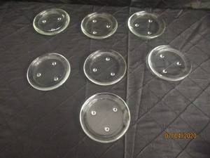 lot 267 image: TOTAL OF 7 PILLAR PLATES&nbsp&nbsp4DIAM