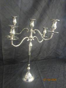 lot 272 image: 5 ARM SILVER&nbsp 20 H&nbsp CANDELABRA CANDLE HOLDER&nbsp&nbsp
