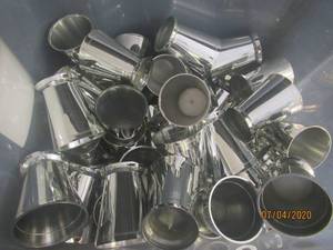 lot 273 image: GENEROUS AMOUNT OF VACUUM ORNA METAL SILVER PLASTIC MINT JULEP CUPS 4 12 H&nbsp