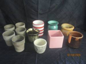 lot 278 image: 12 ASSORTED PLANTERS &amp VASES &nbsp