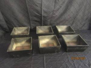 lot 312 image: TOTAL OF 6 WOOD PLANTER BOXES&nbsp7.5 X 7.5 X 4 H&nbspCOLOR BLACK&nbsp