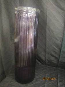 lot 328 image: 23 PURPLE GLASS VASE&nbsp7.5 DIAMETER&nbsp