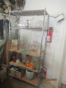 lot 341 image: 5 SHELF WIRE SHELVING -CONTENTS NOT INCLUDED&nbsp