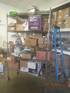 lot 342 image: 5 SHELF MOBILE WIRE&nbsp SHELVING -CONTENTS NOT INCLUDED&nbsp