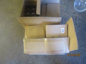 lot 348 image: 12 BOXES -&nbsp 12 PER BOX&nbsp RED GLASS VOTIVE &nbsp &nbsp CANDLE HOLDERS&nbsp
