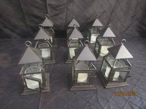 lot 245 image: TOTAL OF 9 CANDELARIA HOME GARDEN RIDGE BALTIMORE&nbsp LANTERN VOTIVE CANDLE HOLDERS&nbsp
