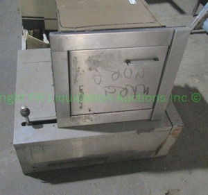 lot 24 image: Thru-wall drawer medium transfer stainless steel, 2 total