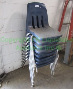 lot 42 image: Stackable chairs 8 count